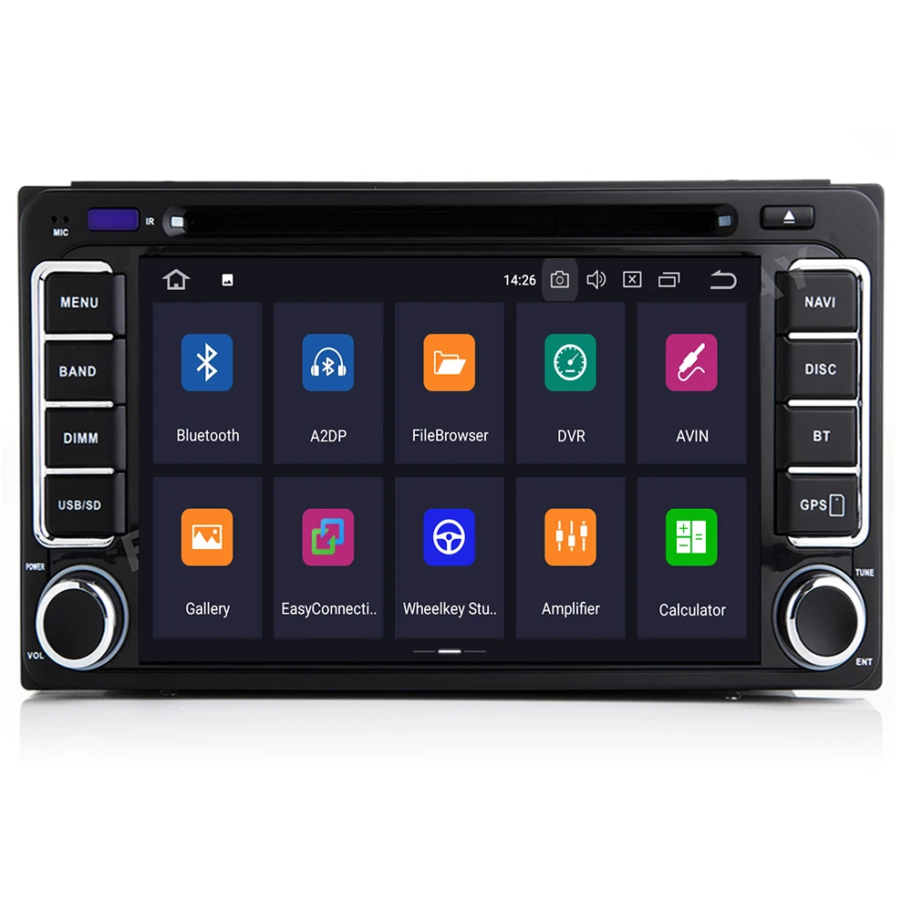 2 Din Android 10 8 core 4 + 64G Автомобильный dvd-плеер Радио Стерео Gps навигация для Toyota Hilux Vios Old