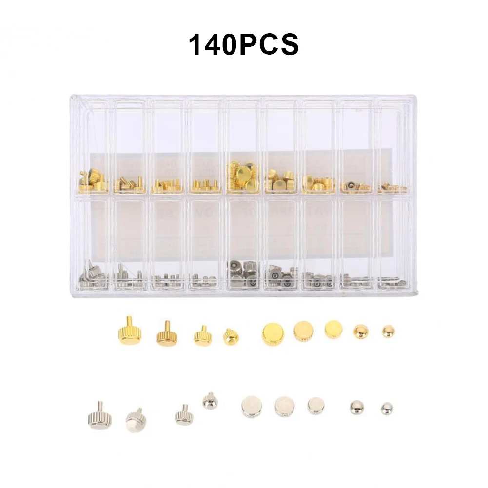 140PCS Professional Copper Watch Repair Parts 6-23mm Assorted Dome Flat Head Watch Accessories Repair Tool Kit for Watchmaker
140PCS Professional Copper Watch Repair Parts 6-23mm Assorted Dome Flat Head Watch Accessories Repair Tool Kit for Watchmaker
