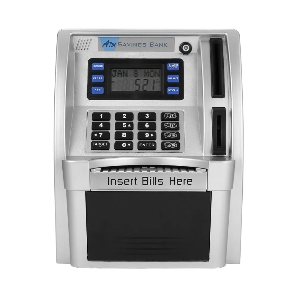 ATM Savings Bank Toys Kids Talking ATM Savings Bank Insert Bills Perfect for Kids Gift Own Personal Cash Point Drop Shipping
ATM Savings Bank Toys Kids Talking ATM Savings Bank Insert Bills Perfect for Kids Gift Own Personal Cash Point Drop Shipping