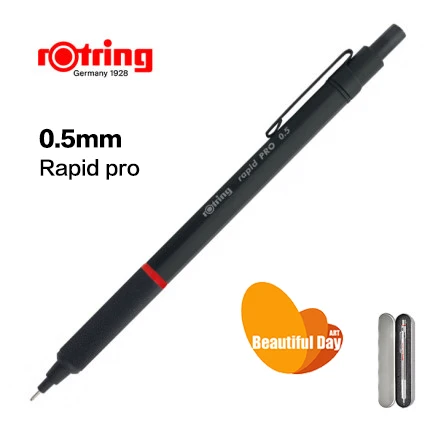 

Original Rotring Rapid pro 0.5mm/0.7mm/2.0mm Mechanical Pencil with iron box, better than 600