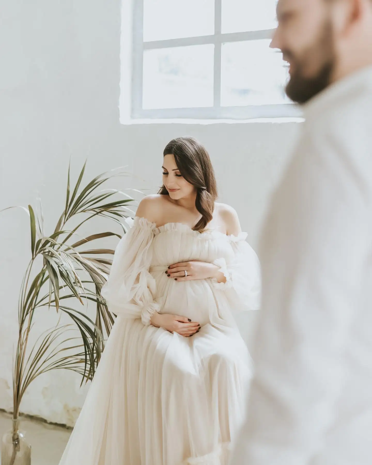 Luxury Ruffles Tulle Pregnant Woman Wedding Dress Sweetheart Long Train Sleeve Bridal Gown Plus Size Vestidos De Noiva
Luxury Ruffles Tulle Pregnant Woman Wedding Dress Sweetheart Long Train Sleeve Bridal Gown Plus Size Vestidos De Noiva