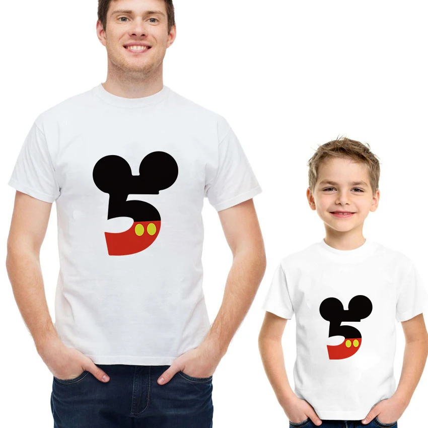 T Shirts Summer Short Sleeve Father And Me Mommy And Me Unisex Women Tshirts Mickey Mouse Number 5 Printed Fashion Family Tops
T Shirts Summer Short Sleeve Father And Me Mommy And Me Unisex Women Tshirts Mickey Mouse Number 5 Printed Fashion Family Tops