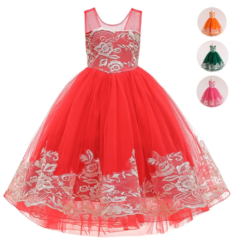 2020 платье для девочек элегантное принцессы подростков свадебное Детские платья