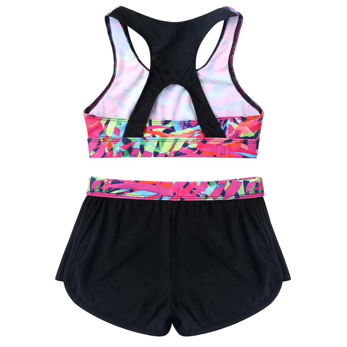 Kids Sleeveless Printed Crop Top with Gymnastics Shorts Set Girls Ballet Workout Two-piece Dancewear Stage Performance Costume
Kids Sleeveless Printed Crop Top with Gymnastics Shorts Set Girls Ballet Workout Two-piece Dancewear Stage Performance Costume