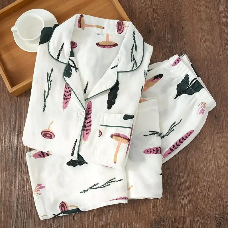 100% Cotton Women Pajamas Set Cute Long Sleeve Elastic Waist Pants Female Long Pant Woman Sleepwear Leisure HomeWear
100% Cotton Women Pajamas Set Cute Long Sleeve Elastic Waist Pants Female Long Pant Woman Sleepwear Leisure HomeWear