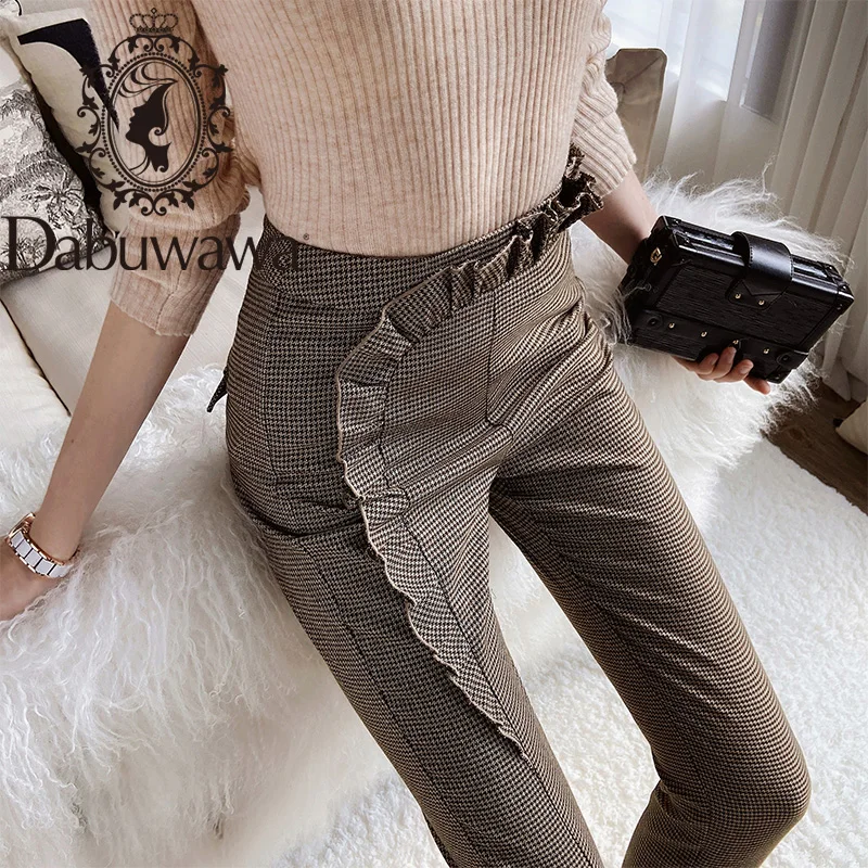 Брюки-Карандаш Dabuwawa женские, повседневные длинные офисные штаны с оборками спереди, с завышенной талией, DT1DLP005
Брюки-Карандаш Dabuwawa женские, повседневные длинные офисные штаны с оборками спереди, с завышенной талией, DT1DLP005