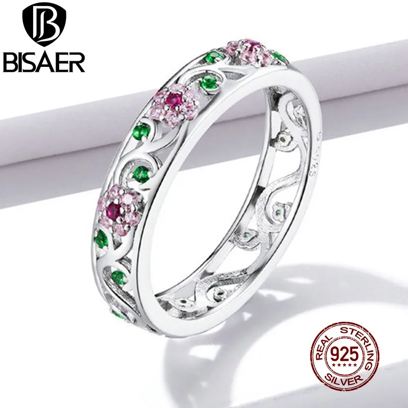 BISAER Pink Flower Rings 100% 925 Sterling Silver Statement Colorful CZ Finger Rings For Women Luxury Jewelry 2020 EFR132
BISAER Pink Flower Rings 100% 925 Sterling Silver Statement Colorful CZ Finger Rings For Women Luxury Jewelry 2020 EFR132