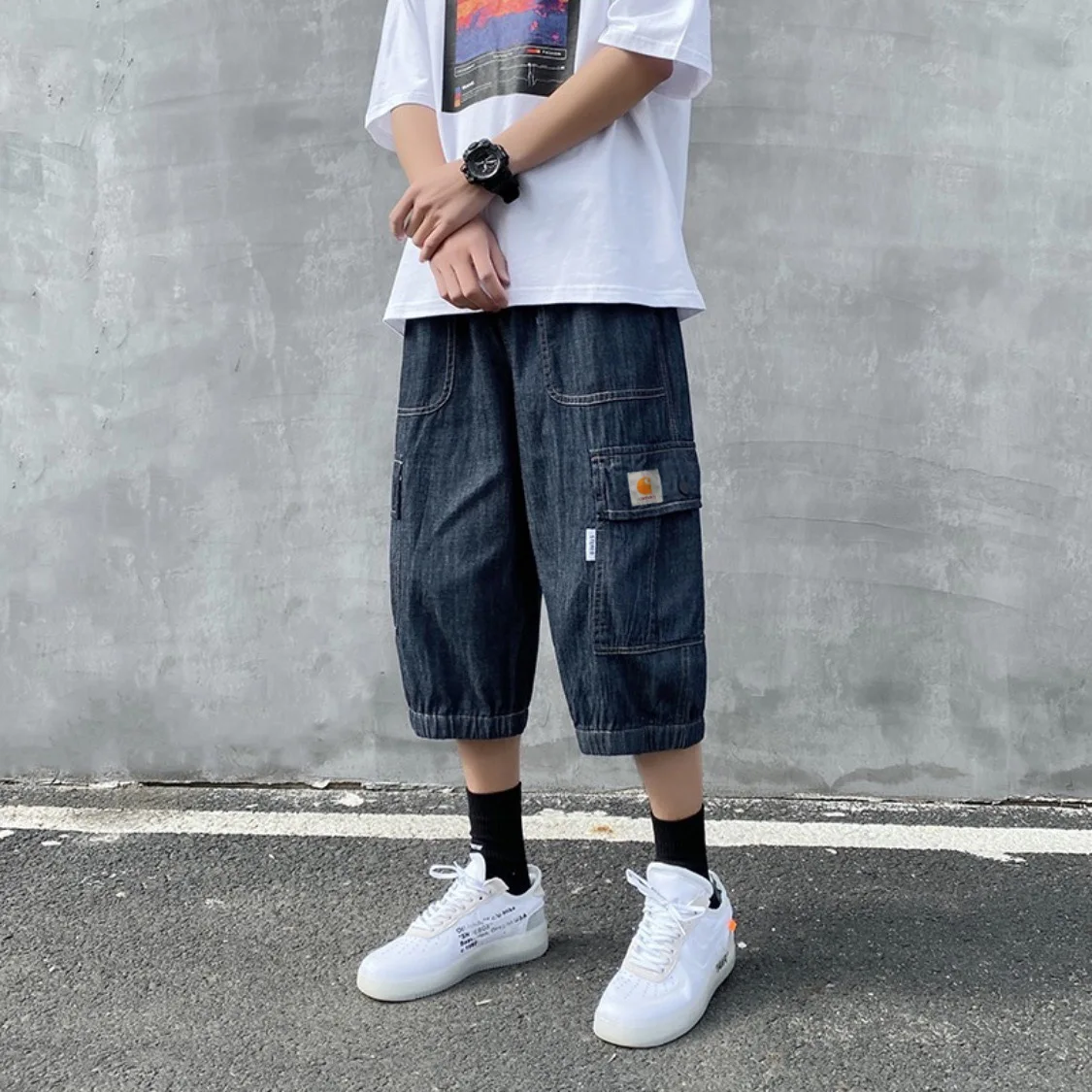 Men's Cargo Shorts 2021 Summer Loose Casual Shorts Lace-Up Jeans Pocket Logo Pants High Quality Men's
Men's Cargo Shorts 2021 Summer Loose Casual Shorts Lace-Up Jeans Pocket Logo Pants High Quality Men's