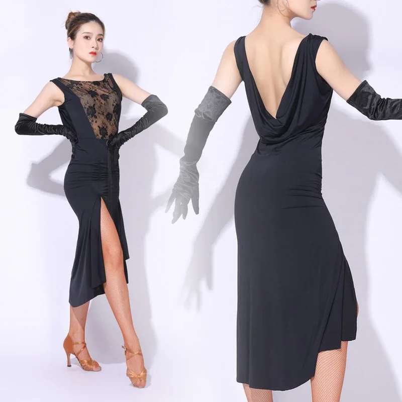 Sexy Latin Dance Dress For Lady Practice Wear Black Dresses Samba Costume Designer Clothes Dance Outfit Salsa Dance Wear JL2206
Sexy Latin Dance Dress For Lady Practice Wear Black Dresses Samba Costume Designer Clothes Dance Outfit Salsa Dance Wear JL2206