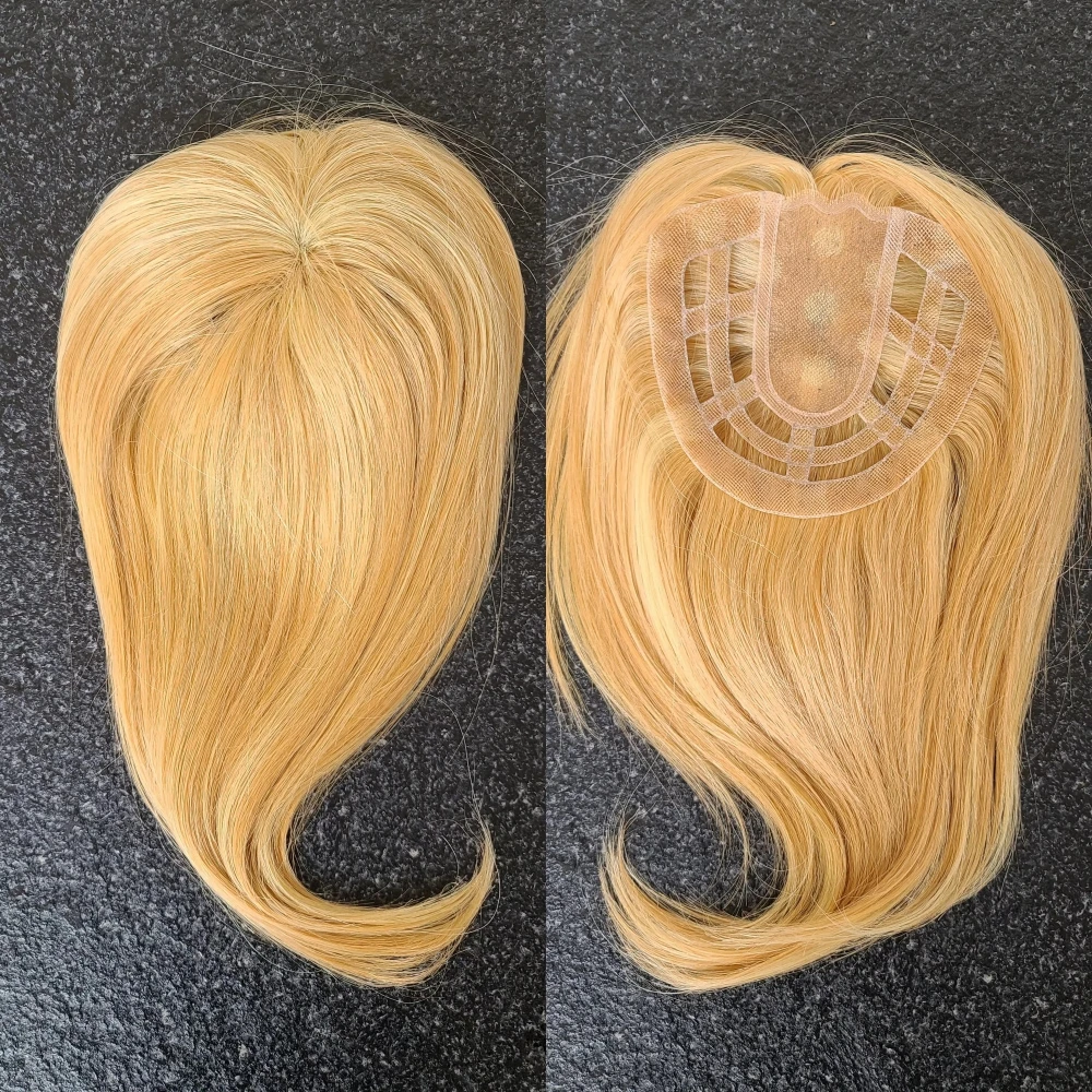 Hstonir Mono Lace 27/613# Women Topper Toupee Durable Real European Remy Hair Closure Top Hair Dark Blond Kippa TP47
Hstonir Mono Lace 27/613# Women Topper Toupee Durable Real European Remy Hair Closure Top Hair Dark Blond Kippa TP47