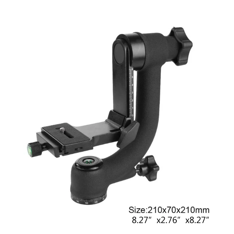 Professional Panoramic Gimbal Tripod Ball Head with Arca-Type Quick Release Plate 1/4 Screw for DSLR Cameras up to 44lbs
Professional Panoramic Gimbal Tripod Ball Head with Arca-Type Quick Release Plate 1/4 Screw for DSLR Cameras up to 44lbs