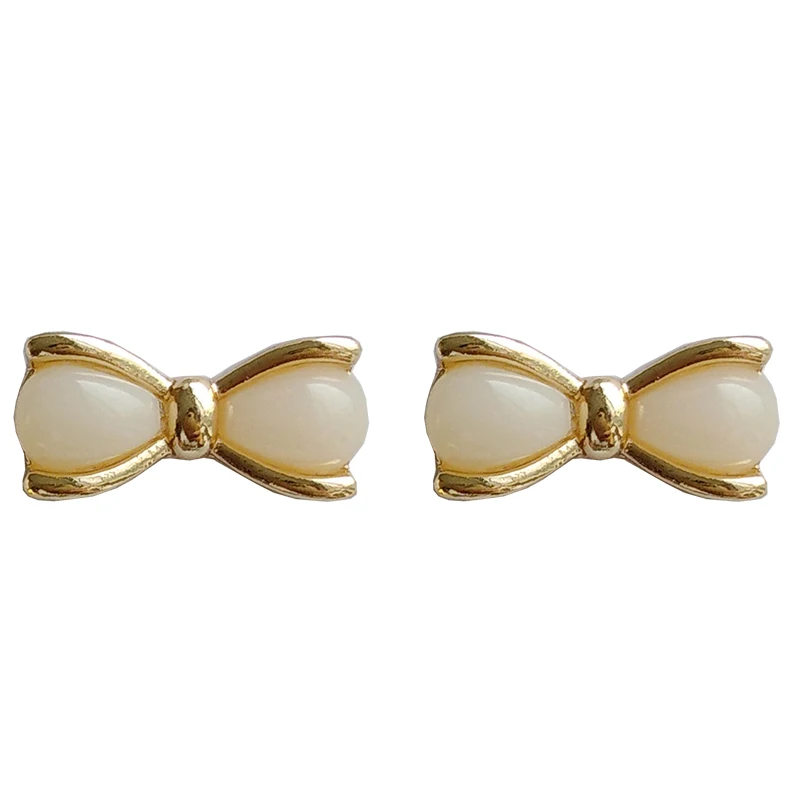 S925 needle Bowknot Earrings Sweet Korean Temperament Golden Plating Cream Resin Stud Earrings For Girl Gifts Women Jewelryl
S925 needle Bowknot Earrings Sweet Korean Temperament Golden Plating Cream Resin Stud Earrings For Girl Gifts Women Jewelryl