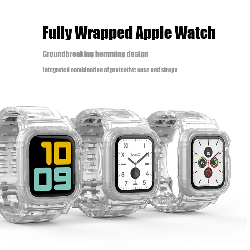 HD Clear Soft Transparent Rubber Sports Band for iWatch Series 5 4 3 2 1 Strap Bracelet for Apple Watch 38/40/42/44mm Watchband
HD Clear Soft Transparent Rubber Sports Band for iWatch Series 5 4 3 2 1 Strap Bracelet for Apple Watch 38/40/42/44mm Watchband
