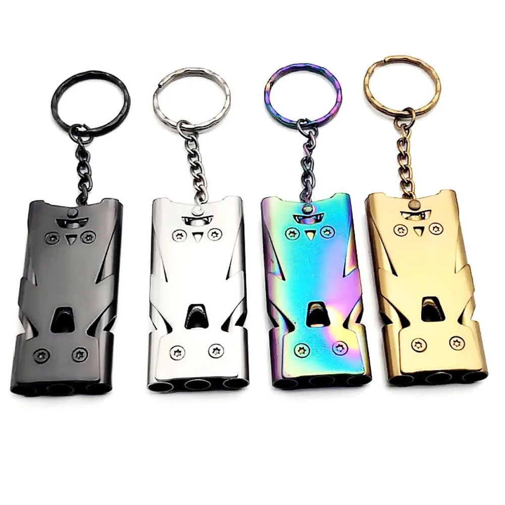 High Decibel Whistle Outdoor Survival Cheerleading Tool Portable Triple Pipe Emergency SOS With Keychain 150~180 Decibels
High Decibel Whistle Outdoor Survival Cheerleading Tool Portable Triple Pipe Emergency SOS With Keychain 150~180 Decibels
