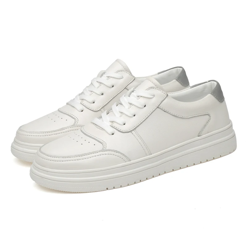 Genuine Leather Men's Shoes High Quality Mens Sneakers Fashion White Shoes Men Casual Lace-up Leisure Breathable White Sneakers
Genuine Leather Men's Shoes High Quality Mens Sneakers Fashion White Shoes Men Casual Lace-up Leisure Breathable White Sneakers