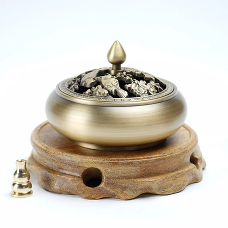 Pure Copper Censer Sandalwood incense burner Seat Household Indoor Incense Sticks and Coil Burner stand aromatherapy holder
Pure Copper Censer Sandalwood incense burner Seat Household Indoor Incense Sticks and Coil Burner stand aromatherapy holder