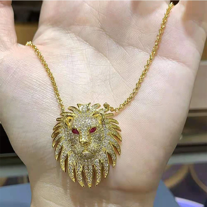 Fashion High-end Jewelry New Guardian Lion Necklace Golden Lion Pattern Ornament Crystal Lady Romantic Jewelry Birthday Gift
Fashion High-end Jewelry New Guardian Lion Necklace Golden Lion Pattern Ornament Crystal Lady Romantic Jewelry Birthday Gift