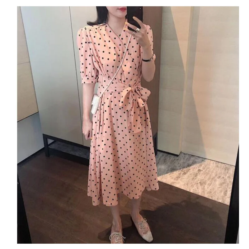 Chiffon Womens Dresses For Summer 2020 Dot Leaf Print Chiffon Dress Casual Knee Pleat Waist Dress XX228
Chiffon Womens Dresses For Summer 2020 Dot Leaf Print Chiffon Dress Casual Knee Pleat Waist Dress XX228