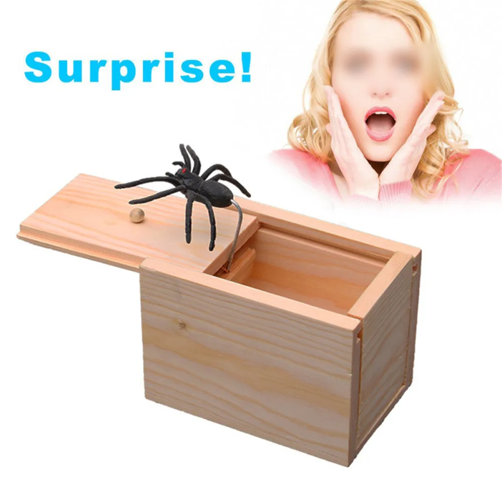 Wooden Prank Spider Scare Box Spooky Joke Trick Toy Party Props Prank Spider Scare Boxes Trick Box On April Fool's Day
Wooden Prank Spider Scare Box Spooky Joke Trick Toy Party Props Prank Spider Scare Boxes Trick Box On April Fool's Day