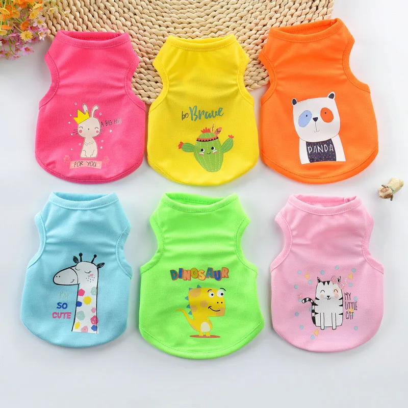 Dog Clothes for Small Dogs Cute Printed Summer Pets T-shirt Puppy Dog Clothes Pet Cat Sleeveless Vest Polyester T-Shirt Costumes
Dog Clothes for Small Dogs Cute Printed Summer Pets T-shirt Puppy Dog Clothes Pet Cat Sleeveless Vest Polyester T-Shirt Costumes