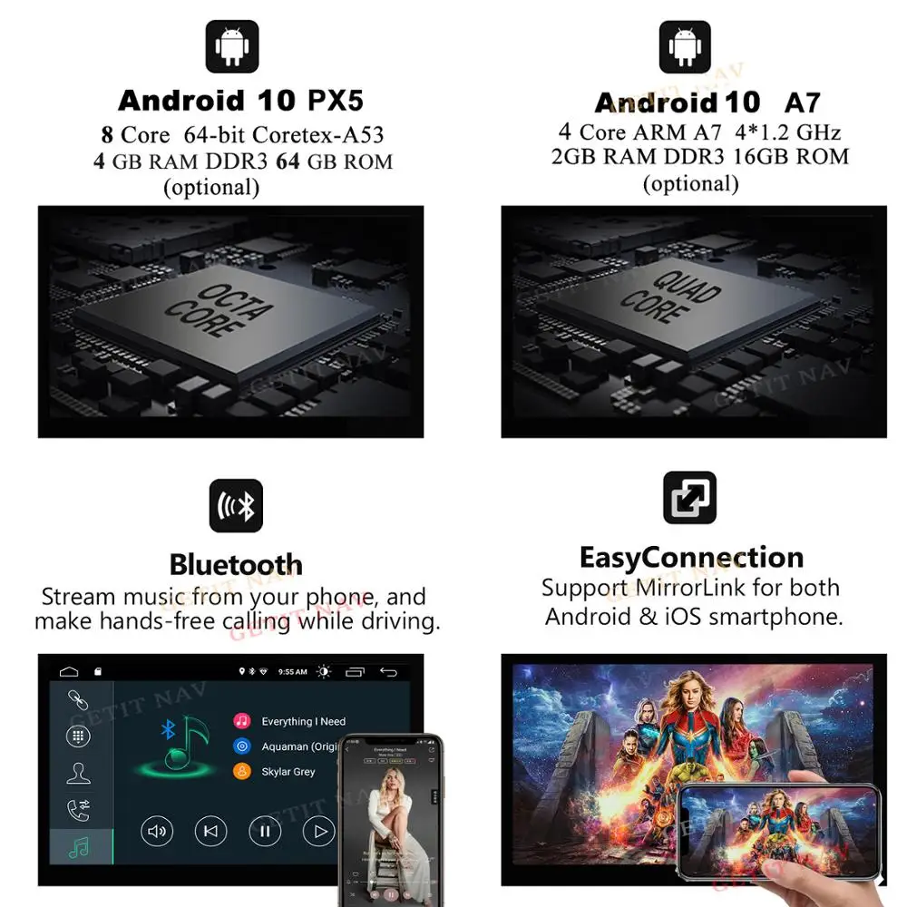 Автомобильный DVD-плеер IPS DSP Android 10 для Ford 500/F150/Explorer/Edge/погрузка/Mustang/fusion/Фристайл