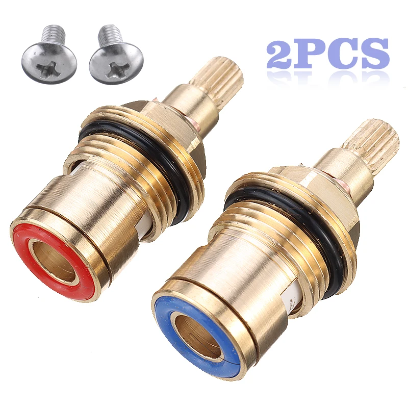 2PCs Tap Valves Replacement 1/2" Brass Tap Cartridge Valves Ceramic Disc Gland Quarter Turn 20 Teeth Fitting Connections
2PCs Tap Valves Replacement 1/2" Brass Tap Cartridge Valves Ceramic Disc Gland Quarter Turn 20 Teeth Fitting Connections
