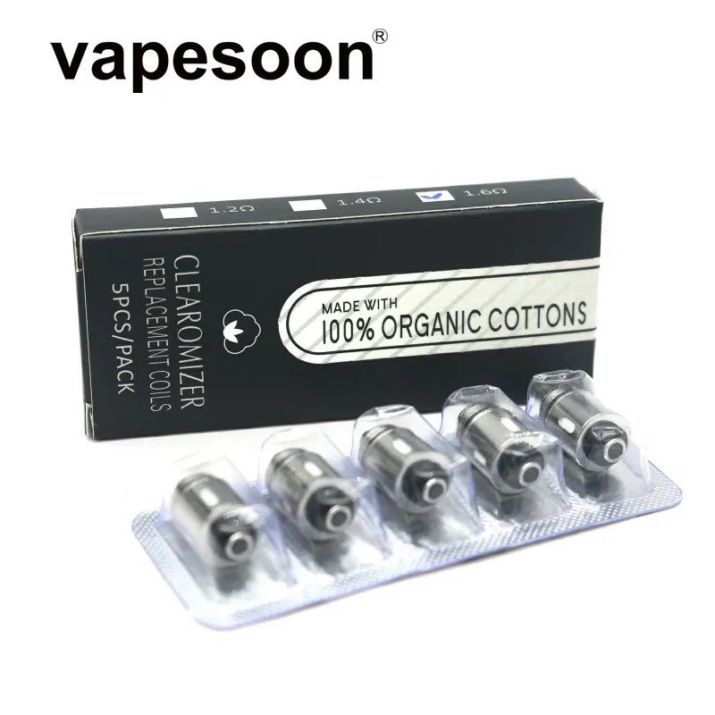 5pcs Replacement Coil Head Core 1.2/1.4/1.6ohm for justfog C14 S14 Q14 Q16 Pro P16A P14A Haka Cinx / VIPER Kit Atomizer etc
5pcs Replacement Coil Head Core 1.2/1.4/1.6ohm for justfog C14 S14 Q14 Q16 Pro P16A P14A Haka Cinx / VIPER Kit Atomizer etc