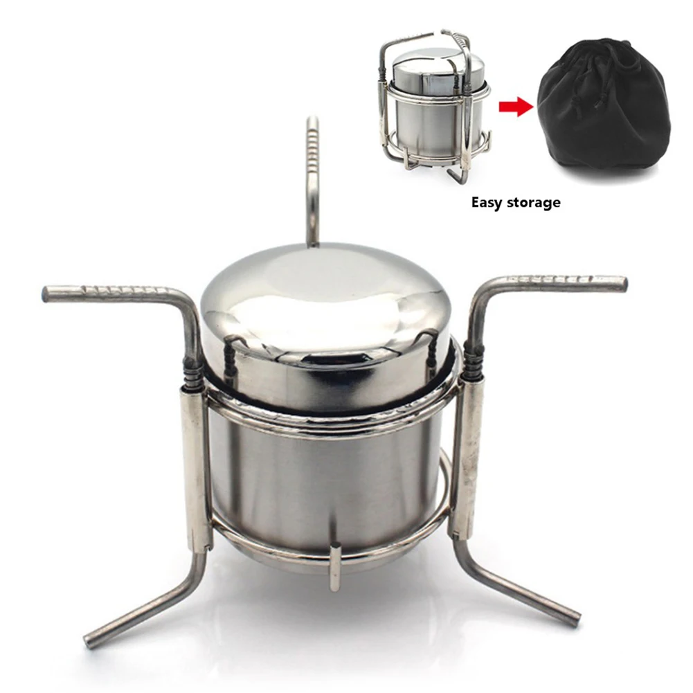 Outdoor Camping Stove Portable Solid Alcohol Stove Stainless Steel Folding Rack with 190ml Container Outdoor Furnace Burner
Outdoor Camping Stove Portable Solid Alcohol Stove Stainless Steel Folding Rack with 190ml Container Outdoor Furnace Burner