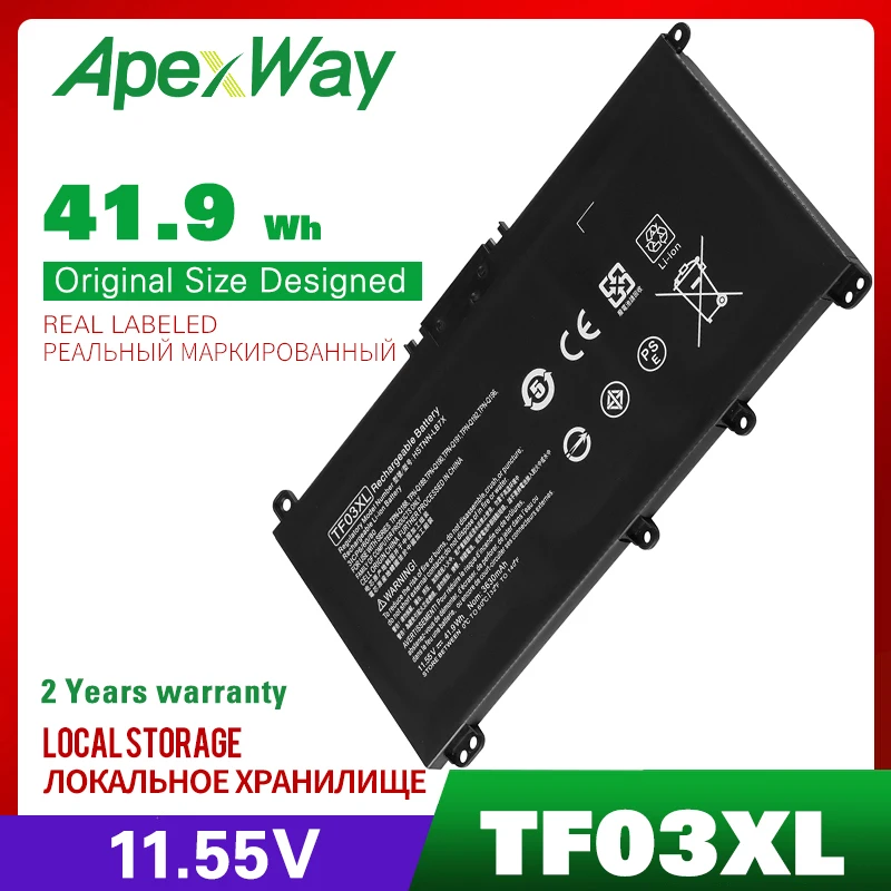 Apexway TF03XL Laptop battery For HP 14-bp080nd 14-bf 15-CC TPN-Q188 Q189 Q190 Q191 Q192 Q201 HSTNN-LB7X HSTNN-LB7J 920070-855
Apexway TF03XL Laptop battery For HP 14-bp080nd 14-bf 15-CC TPN-Q188 Q189 Q190 Q191 Q192 Q201 HSTNN-LB7X HSTNN-LB7J 920070-855