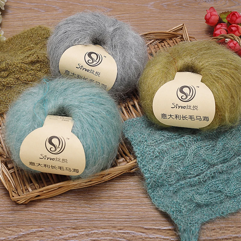 50g/ball Soft Mohair Yarn Plush Cashmere Wool Yarn Crochet Thread Hand knitted Crochet Scarf Shawl
50g/ball Soft Mohair Yarn Plush Cashmere Wool Yarn Crochet Thread Hand knitted Crochet Scarf Shawl