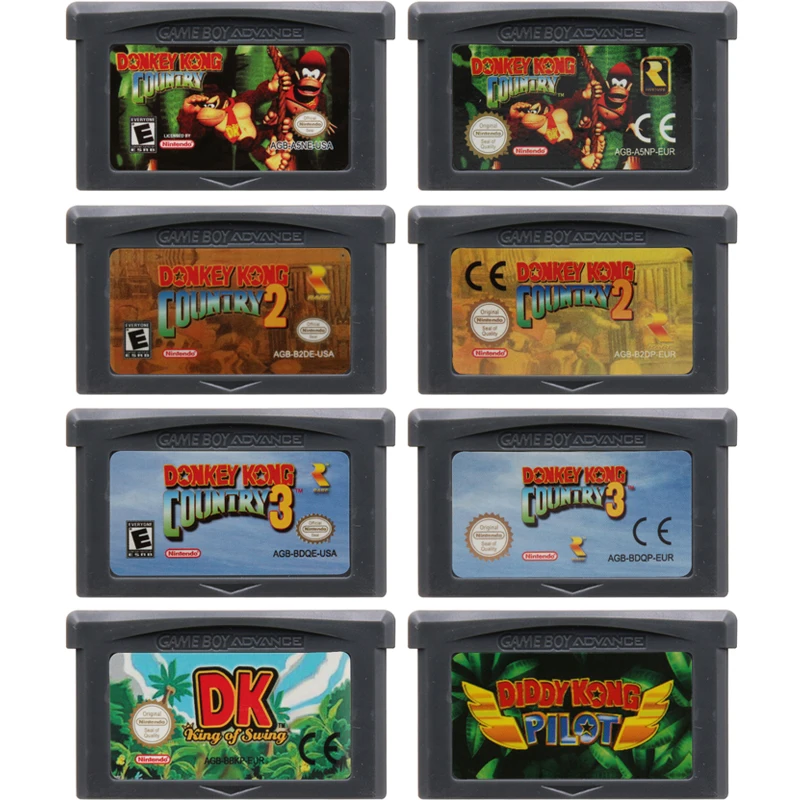 Video Game Cartridge 32 Bit Game Console Card for Nintendo GBA DS Donkey Kong Games Series
Video Game Cartridge 32 Bit Game Console Card for Nintendo GBA DS Donkey Kong Games Series