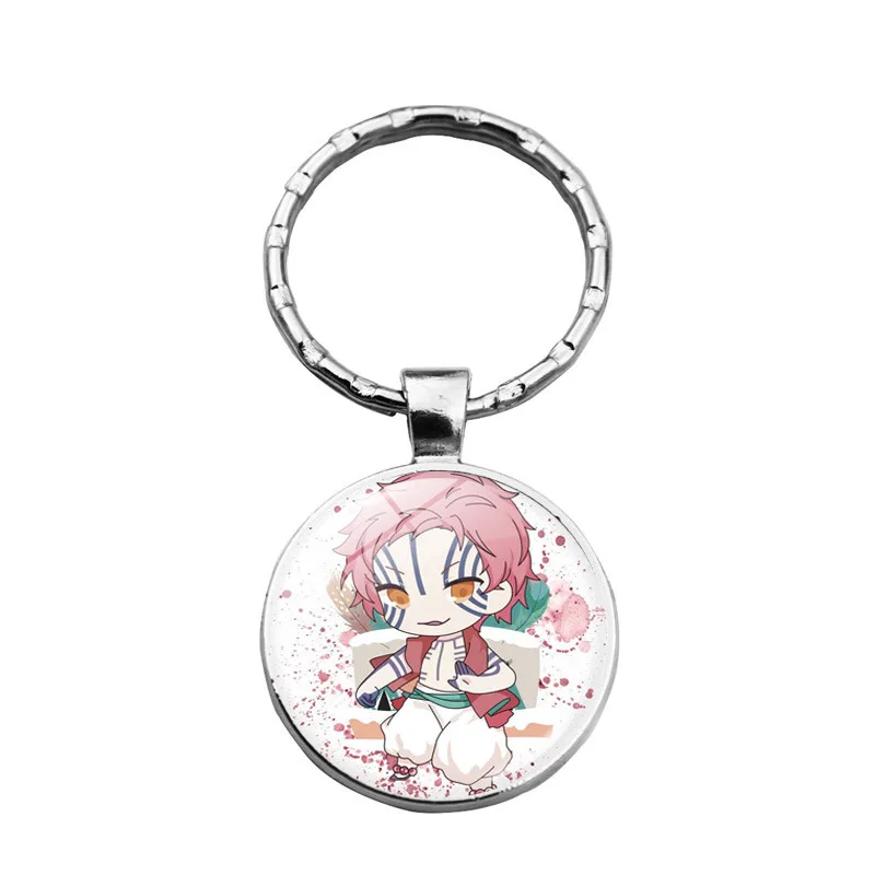 Japanese Anime Demon Slayer Sword Key Chain Cosplay Katana Ghost Blade Glass Ball Pendant Rings Bag gifts key chains | Украшения и