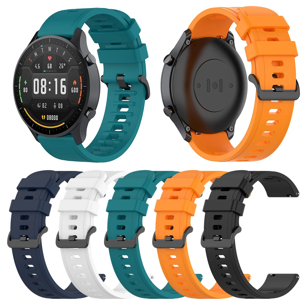 Фото Ремешок силиконовый для Xiaomi Mi Watch сменный цветной браслет наручных часов