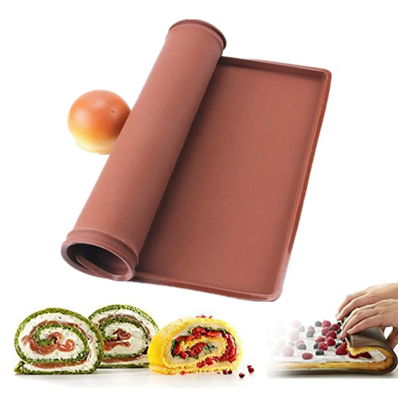 Swiss Roll Mat Silicone Baking Sheet Large Non-stick Silicone Oven Mat Cake Roling Pad Macaron Cake Pad Baking Tools
Swiss Roll Mat Silicone Baking Sheet Large Non-stick Silicone Oven Mat Cake Roling Pad Macaron Cake Pad Baking Tools