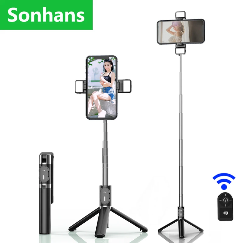 Wireless Bluetooth Foldable Tripod Selfie Stick Remote Control Three Colors Adjustment Double Fill Light For IOS Android Phone
Wireless Bluetooth Foldable Tripod Selfie Stick Remote Control Three Colors Adjustment Double Fill Light For IOS Android Phone