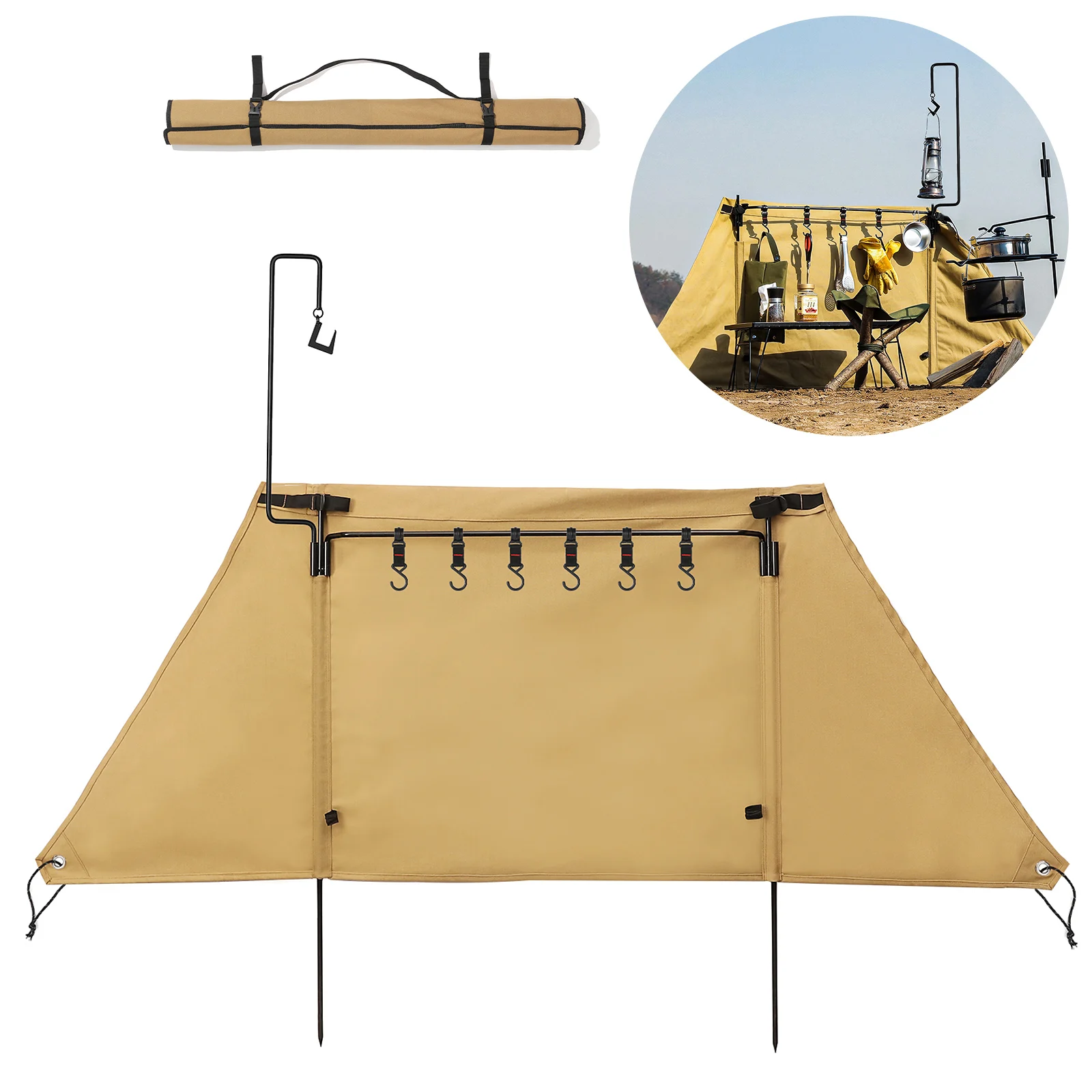 Foldable Outdoor Camping Windscreen Windproof Sidewall Portable Partition Wall Windproof Array Screen Canvas Windbreak
Foldable Outdoor Camping Windscreen Windproof Sidewall Portable Partition Wall Windproof Array Screen Canvas Windbreak