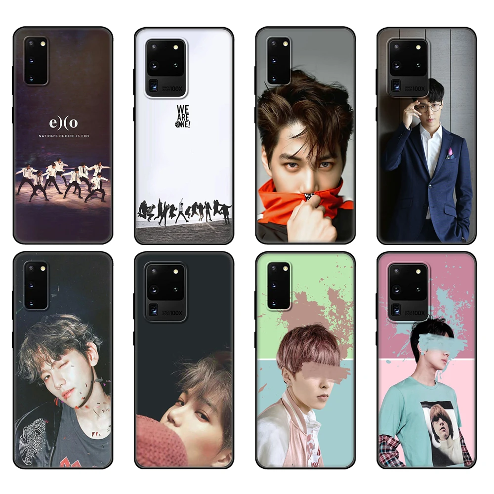 Черный чехол из ТПУ для Samsung galaxy S20 /S20 PLUS/S20 ultra/S20 + /S20FE задняя крышка EXO BaekHyun XIUMIN LAY |