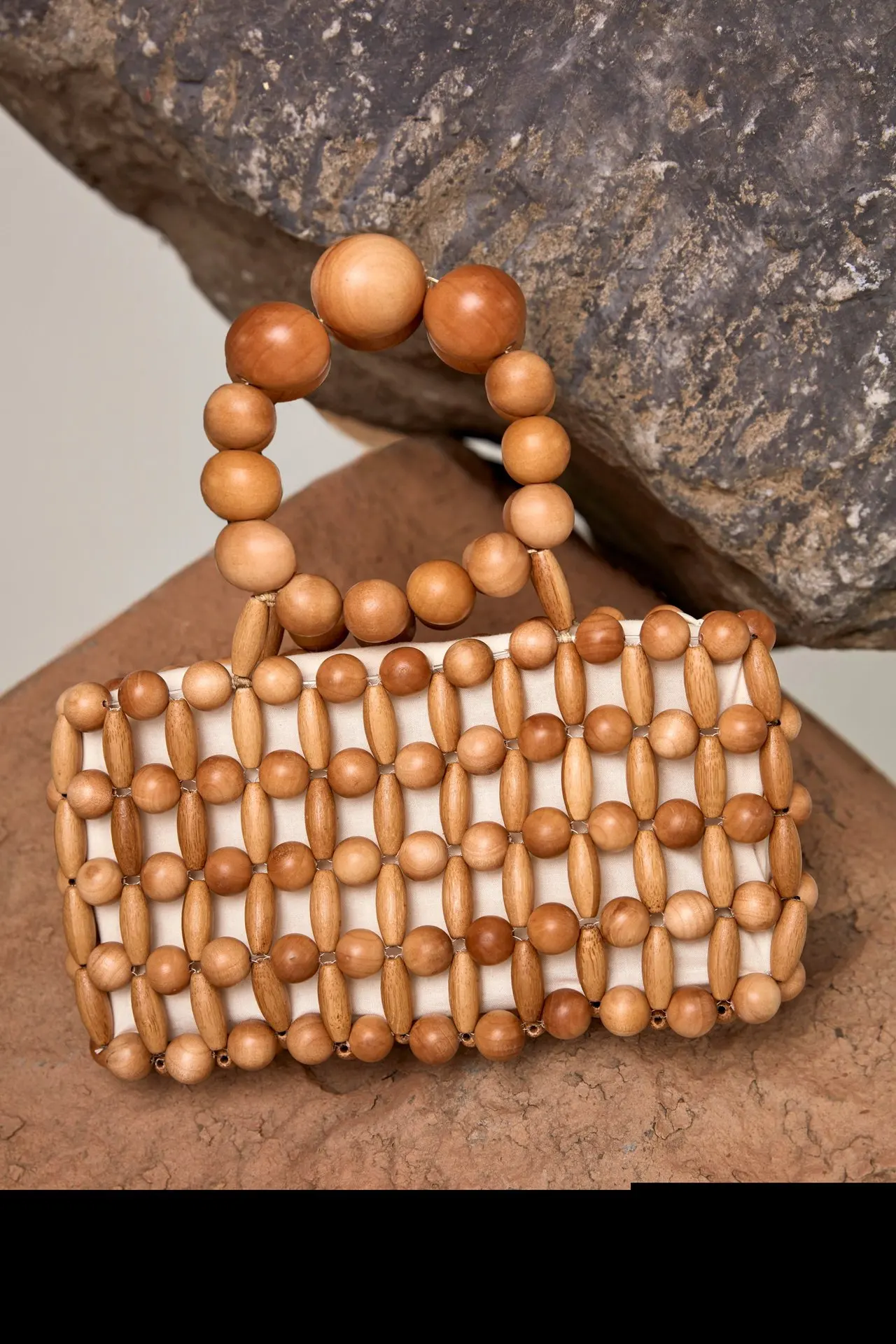 Ancient Style New Ins Same Style Hand-Woven Girl's Natural Wooden Bead Handbag Retro Bamboo Woven Bag Beach Bag
Ancient Style New Ins Same Style Hand-Woven Girl's Natural Wooden Bead Handbag Retro Bamboo Woven Bag Beach Bag