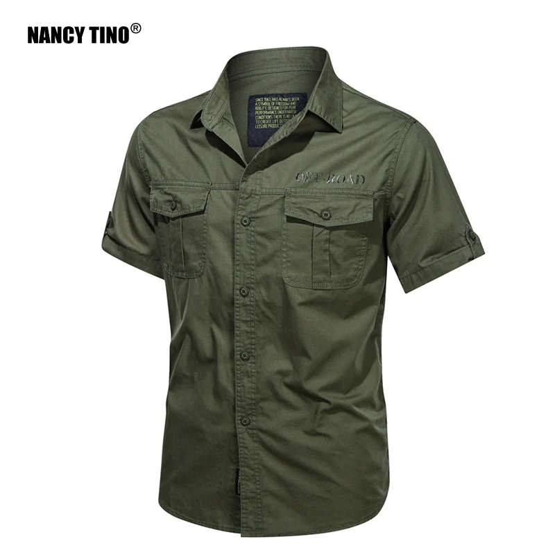 NANCY TINO 2021 New Summer Men's Outdoor Shirt Casual Cotton Short-sleeved Large Size Loose Shirt Solid Color Hiking Camping
NANCY TINO 2021 New Summer Men's Outdoor Shirt Casual Cotton Short-sleeved Large Size Loose Shirt Solid Color Hiking Camping