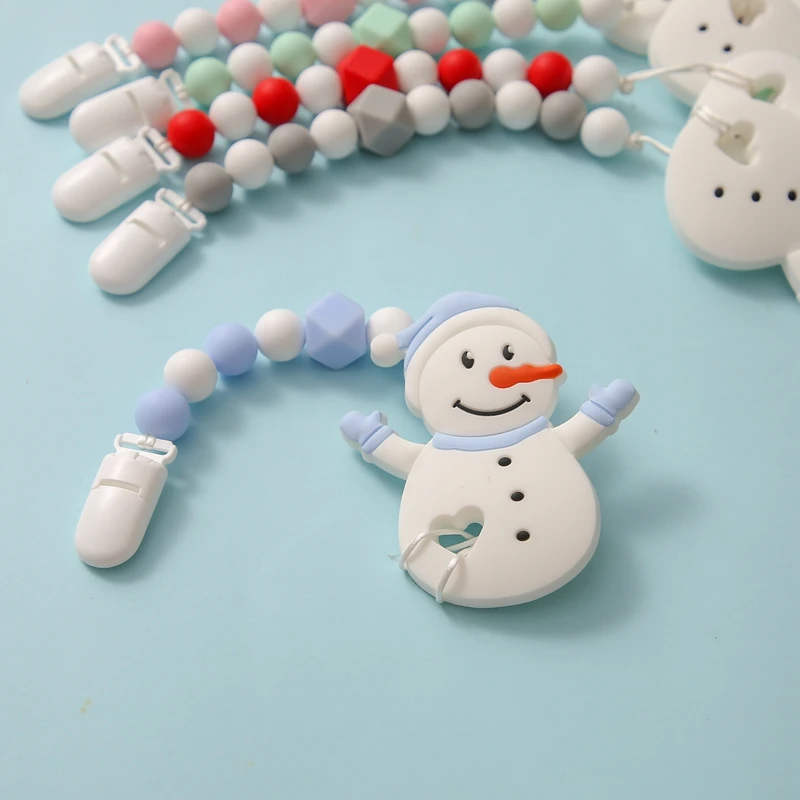 1PCS Baby Pacifier Chain Food Grade Silicone Christmas Snowman Chain For Pacifier Pendant BPA-Free Teething Baby Toy Gift
1PCS Baby Pacifier Chain Food Grade Silicone Christmas Snowman Chain For Pacifier Pendant BPA-Free Teething Baby Toy Gift