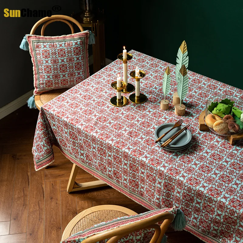 1 Pc 140x220cm Red Flowers Table Cloth with Ribbon Decoration Home Party Decoration Table Cover Vintage Navy Green Tablecloth
1 Pc 140x220cm Red Flowers Table Cloth with Ribbon Decoration Home Party Decoration Table Cover Vintage Navy Green Tablecloth