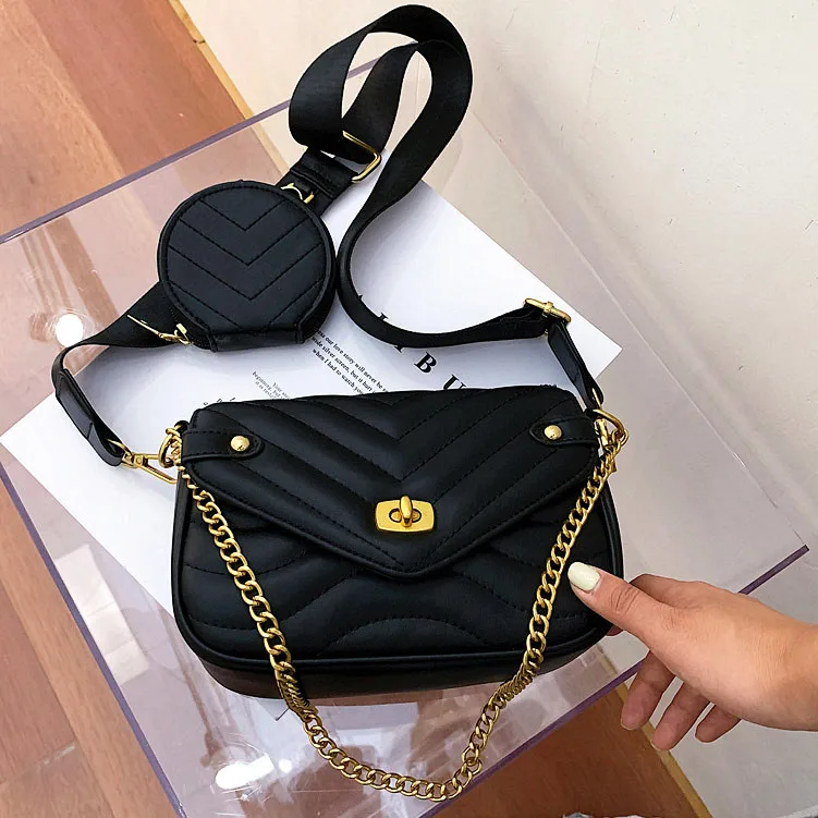 Small PU Leather Shoulder Bag For Women 2021 new purse and Handbags Female Travel Crossbody Bag ladies chain Sling bag 2 PCS/SET
Small PU Leather Shoulder Bag For Women 2021 new purse and Handbags Female Travel Crossbody Bag ladies chain Sling bag 2 PCS/SET