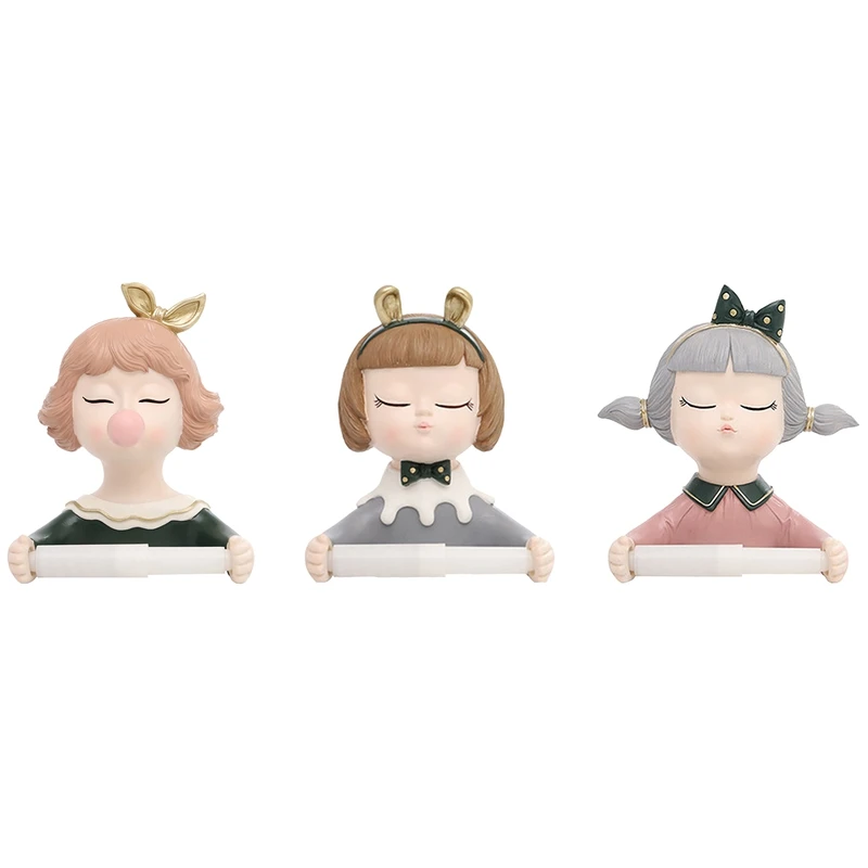 Resin Cute Girl Toilet Paper Holder Wall Mounted Roll Paper Towel Holder Tissue Tube Self Adhesive For Bathrooms
Resin Cute Girl Toilet Paper Holder Wall Mounted Roll Paper Towel Holder Tissue Tube Self Adhesive For Bathrooms