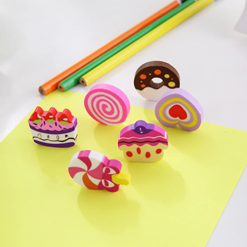 18packs/lot Cute Cake Donut Shaped Erasers For Kids Rubber Eraser Toys Kawaii Stationery School Office Supplies
18packs/lot Cute Cake Donut Shaped Erasers For Kids Rubber Eraser Toys Kawaii Stationery School Office Supplies