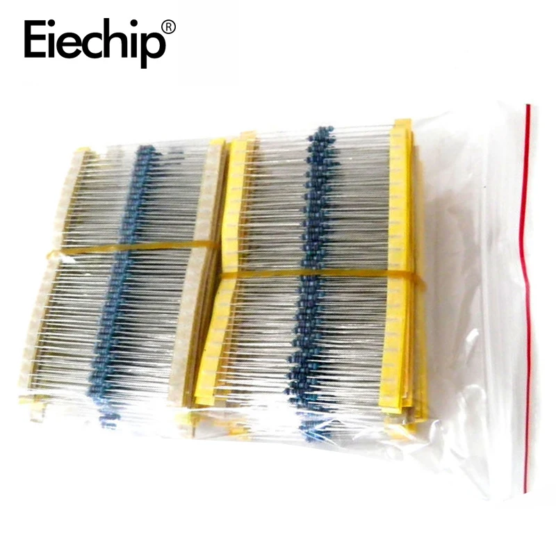 

2425pcs/lot 1/6W 1R-1Mohm Metal Film Resistor 1% Kit Resistor Assortment Kit Assorted Value Pack Excellent Professional sample