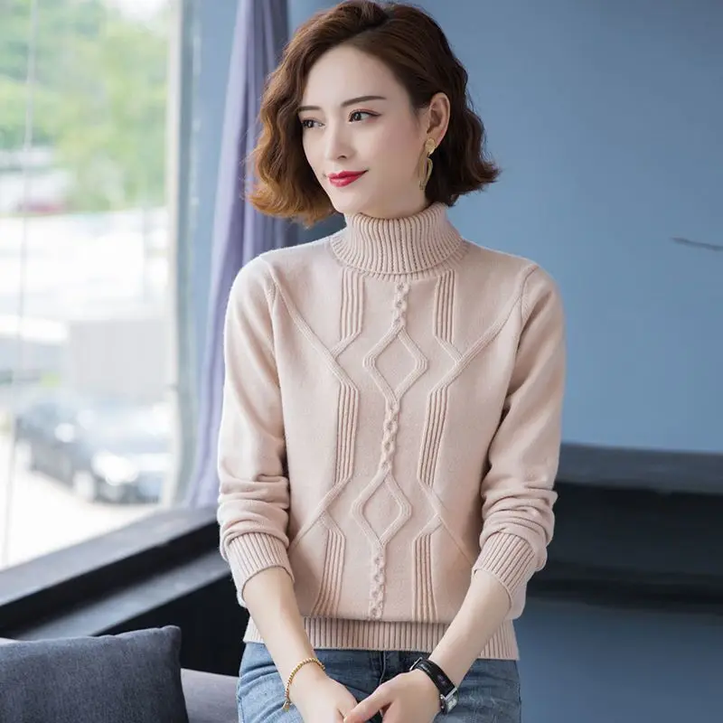 Pullover Women Turtleneck Roll Collar Cashmere Sweater 100% Oversize Jerseys Luxury Thick Warm Winter Clothes Large Size Top
Pullover Women Turtleneck Roll Collar Cashmere Sweater 100% Oversize Jerseys Luxury Thick Warm Winter Clothes Large Size Top