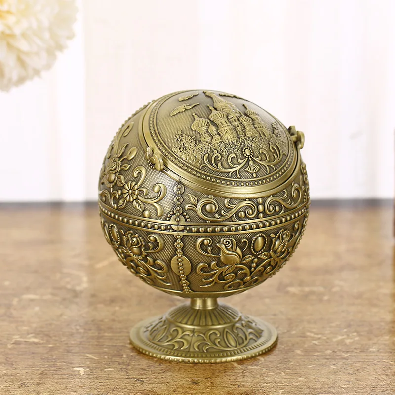 Lighters & Smoking Accessories Ashtrays, Metal retro European spherical covered ashtray
Lighters & Smoking Accessories Ashtrays, Metal retro European spherical covered ashtray