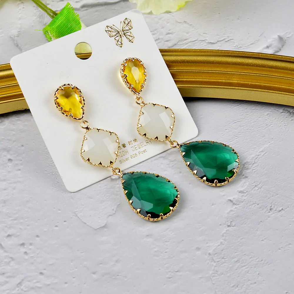CINKILE New Fashion Multicolor Glass Cubic Zirconia Dangle Earrings For Women Crystal Long Drop Earrings For Wedding Accessories
CINKILE New Fashion Multicolor Glass Cubic Zirconia Dangle Earrings For Women Crystal Long Drop Earrings For Wedding Accessories