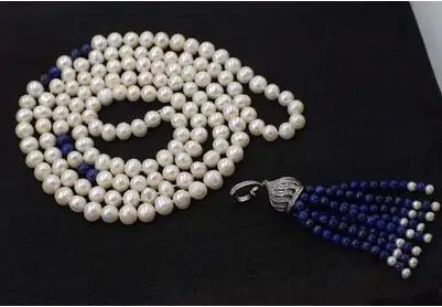 freshwater pearl near round white and blue lapis lazuli tassel 8-9mm necklace wholesale beads 45inch nature unique clasp
freshwater pearl near round white and blue lapis lazuli tassel 8-9mm necklace wholesale beads 45inch nature unique clasp