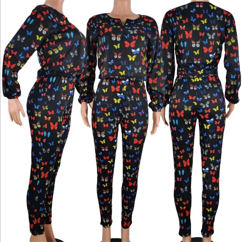 Women 2-piece Outfit Set Autumn Spring Long Sleeve Top+ Pants Butterfly Print Clothes Set for Sports Daily Wear Ladies Outfits
Women 2-piece Outfit Set Autumn Spring Long Sleeve Top+ Pants Butterfly Print Clothes Set for Sports Daily Wear Ladies Outfits